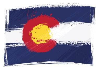 Grunge Colorado flag clipart