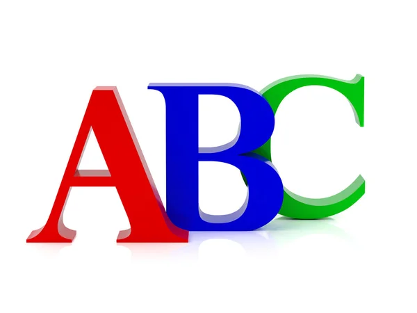 Drie letters van het alfabet — Stockfoto