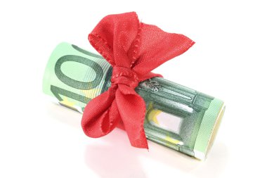 Euro notes with ribbon clipart