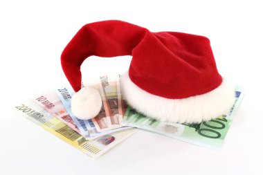 Santa Hat with Money clipart