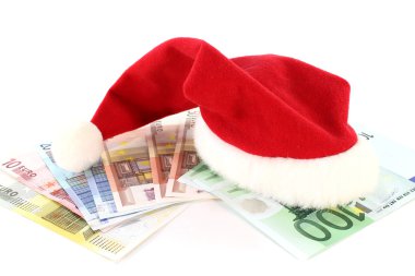 Santa Claus Hat with Money clipart