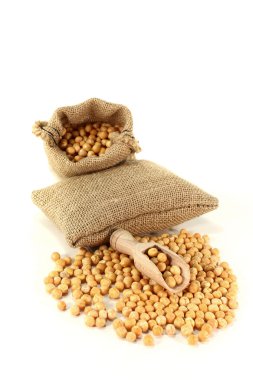 Yellow peas in the bag clipart