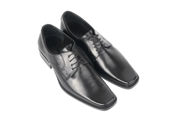 Par de sapatos pretos masculinos — Fotografia de Stock