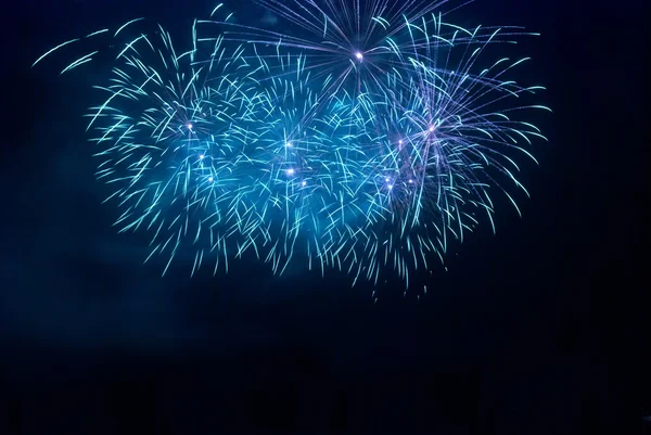 Kék tűzijáték — Stock Fotó