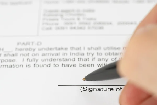 stock image Pen signing contract