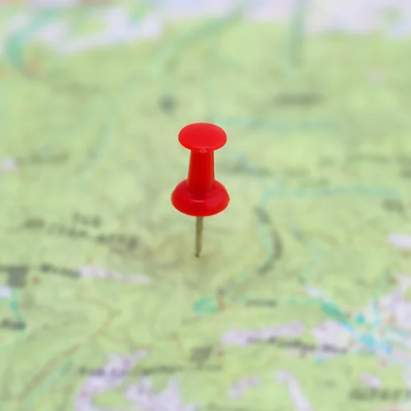 Pushpin on map Stock Photo by ©Klanneke 9087277