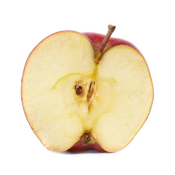 La mitad de manzana roja — Foto de Stock