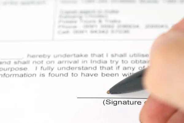 Stylo contrat de signature — Photo