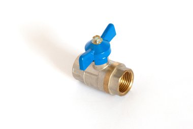 Stopcock ball valve on white background. clipart