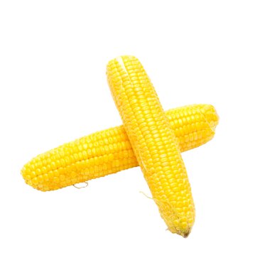 Yellow young corns isolated on white. clipart