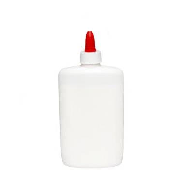 White plastic vial isolated on white. clipart