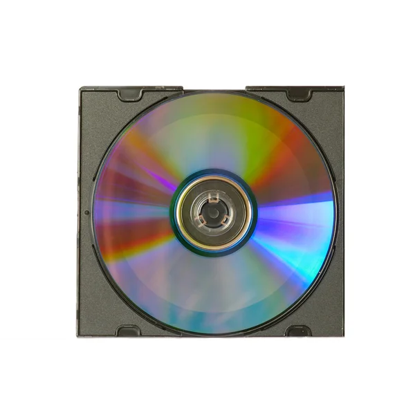 CD och fallet med infoga isolerade på vit. — Stockfoto