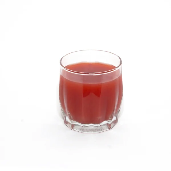 Juice in glass isolated on white. — Stock Photo, Image