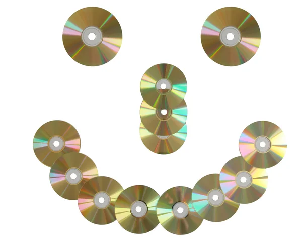 Dischi CD sorridono . — Foto Stock