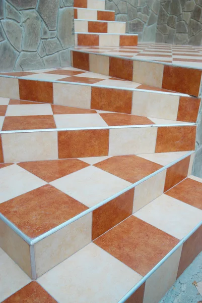 A abstract stairs with ceramic tiles. — Stock Photo, Image