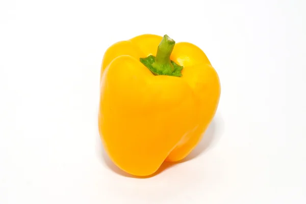 Paprika jaune isolé sur blanc . — Photo