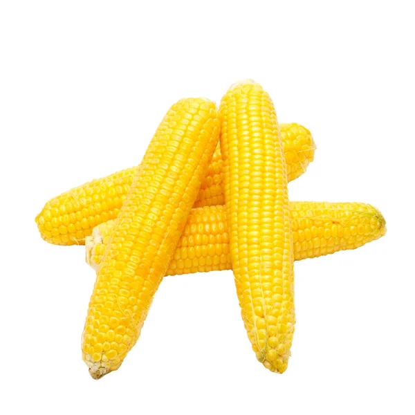 Yellow young corns isolated on white. — Stock Photo, Image