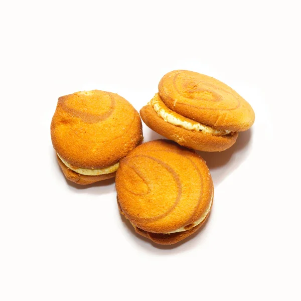 Biscoitos isolados em branco. — Fotografia de Stock