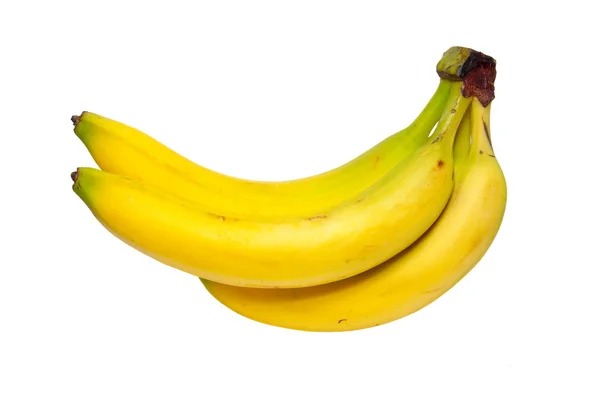 用白色隔离的香蕉束. — 图库照片