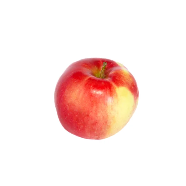 Красное свежее яблоко на белом . — стоковое фото