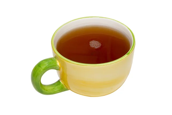 Teetasse mit Tee isoliert auf weiß. — Stockfoto
