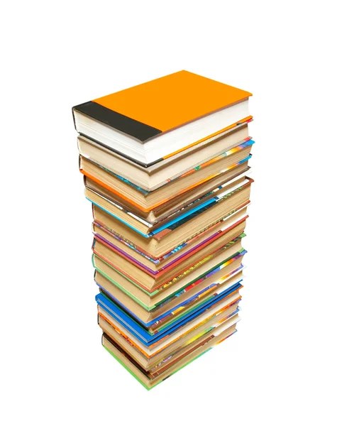 Bücherstapel mit Pfad isoliert auf weiß. — Stockfoto