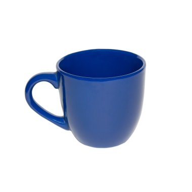 Deep blue cup isolated in white. clipart