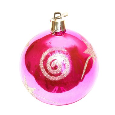 Pink Christmas bauble. clipart