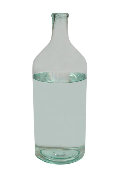 Bottiglia trasparente isolata su bianco . — Foto Stock