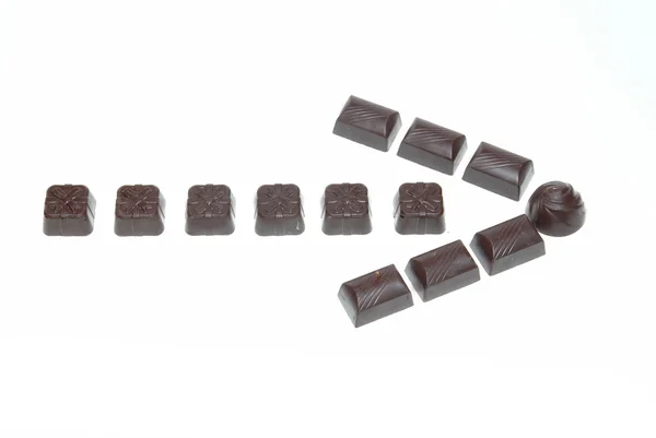 Flecha de chocolate — Fotografia de Stock