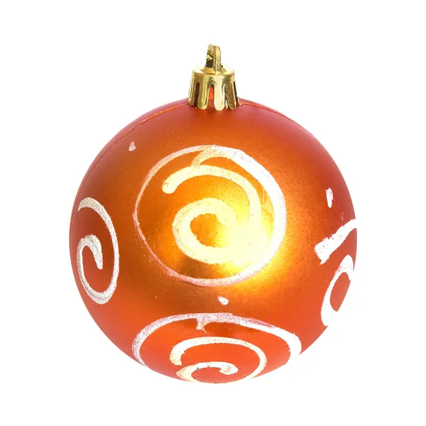 Orange Christmas bauble. — Stock Photo, Image