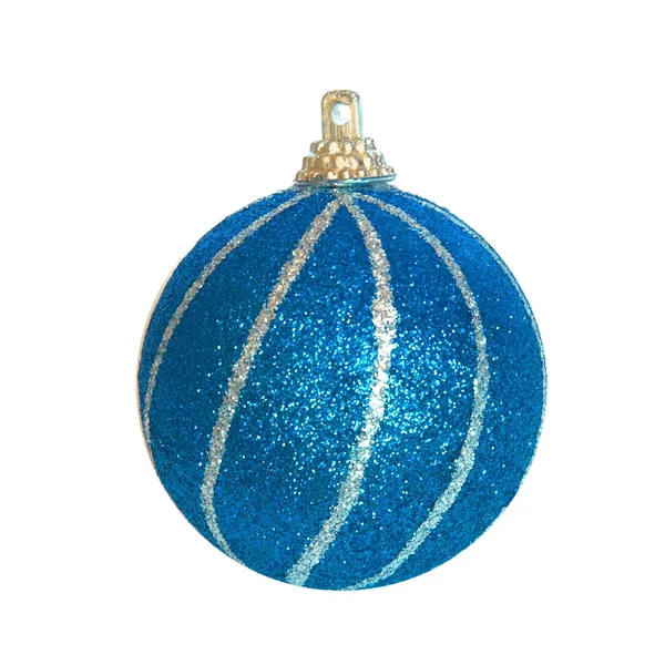Blauwe Kerstbal. — Stockfoto