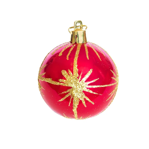Red Christmas bauble. — Stock Photo, Image
