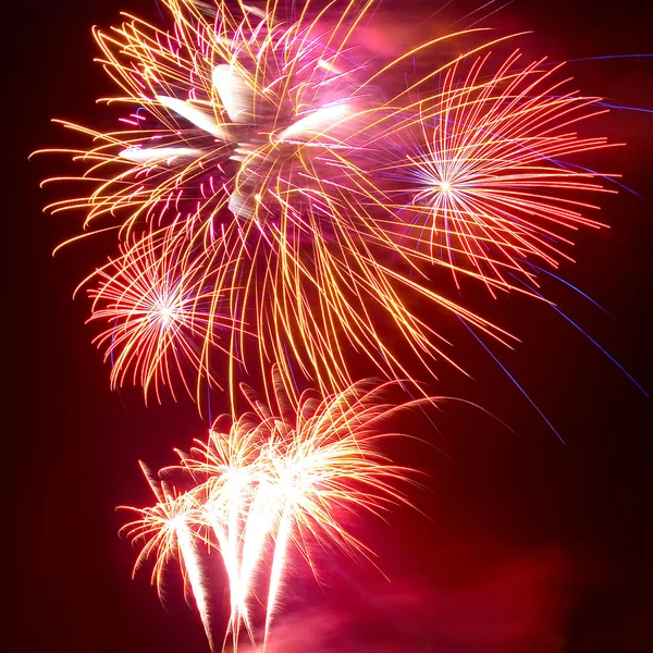 Salute, tűzijáték, Szevasztopol-öböl felett. — Stock Fotó