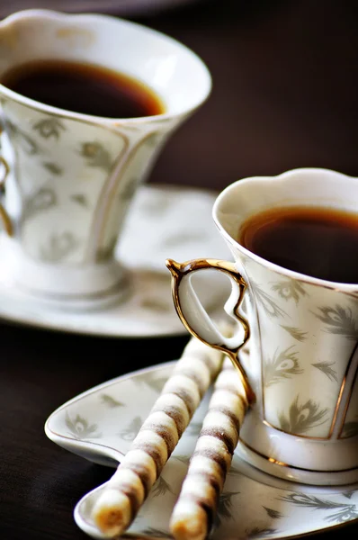 Taza de café con dulces — Foto de Stock