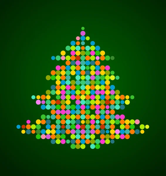 Різдвяний фон з пікселем Різдвяна ялинка — стоковий вектор