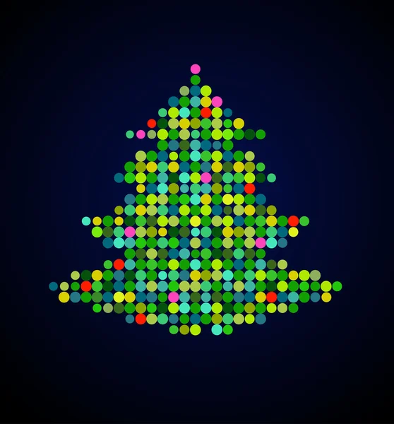 Fundo de Natal com pixel árvore de Natal — Vetor de Stock