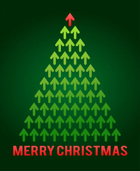 Flèche arbre de Noël, thème d'affaires — Image vectorielle