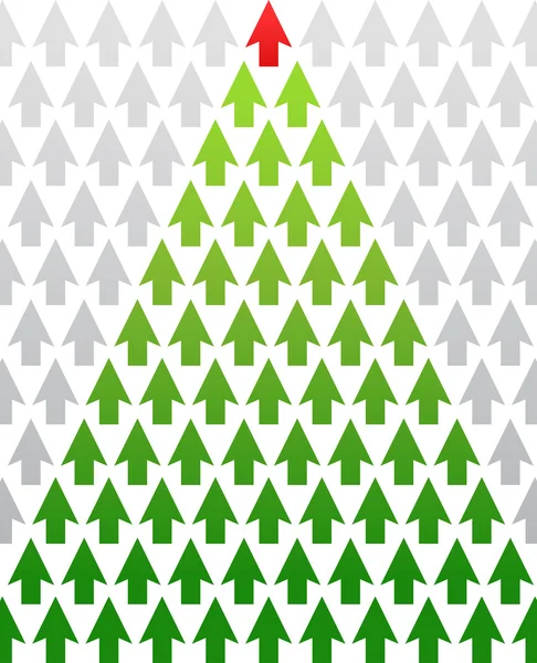 Freccia Albero di Natale, tema aziendale — Vettoriale Stock