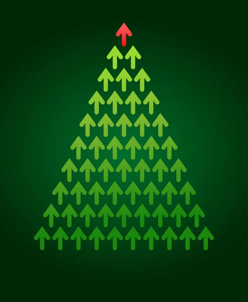 Freccia Albero di Natale, tema aziendale — Vettoriale Stock