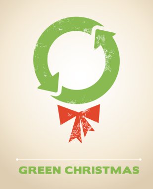 Ecology and recycling Christmas vector background clipart