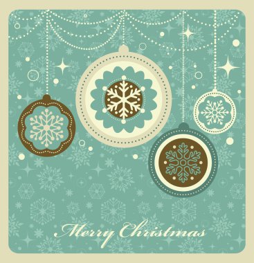 Christmas background with retro pattern clipart