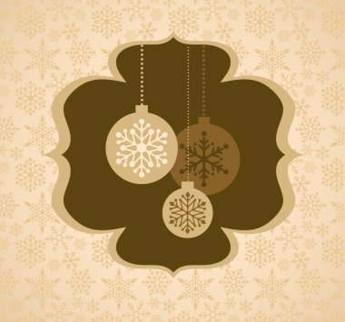 Christmas background with retro pattern clipart