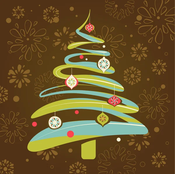 Xmas ağacı Noel arka plan — Stok Vektör