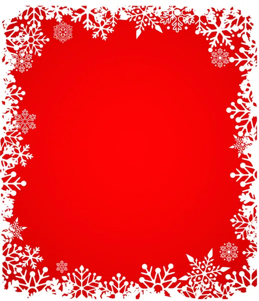 stock vector Christmas red background with snowflakes pattern