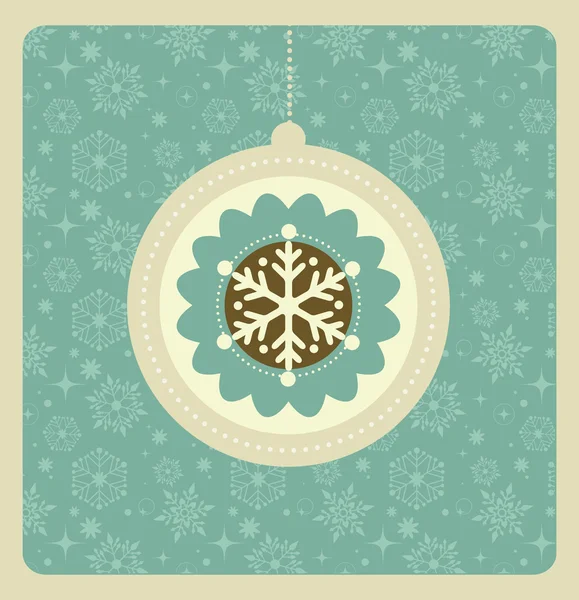 Christmas background with retro pattern — Stock Vector