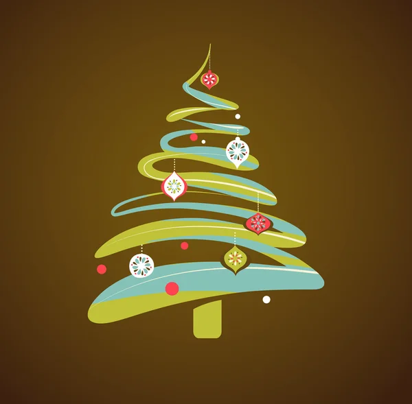 クリスマス ツリーとクリスマスの背景 — ストックベクタ