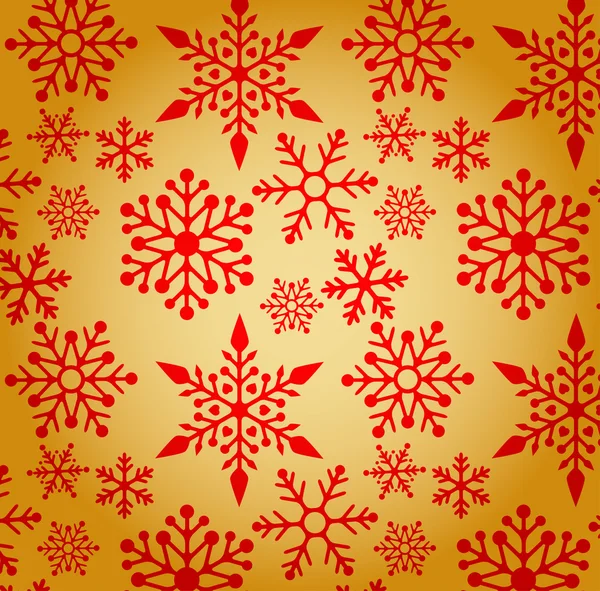 Fond de Noël avec motif de flocons de neige — Image vectorielle