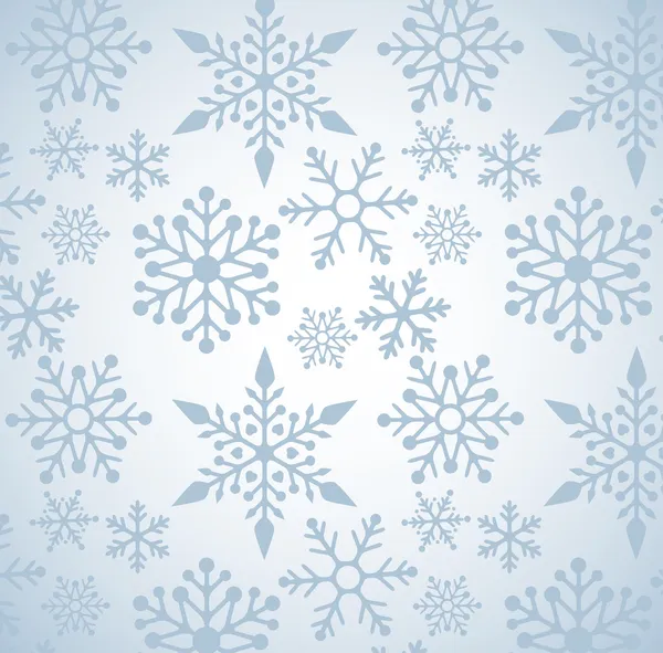 Jul bakgrund med snöflingor mönster — Stock vektor