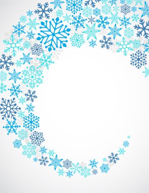 Christmas blue background with snowflakes pattern clipart